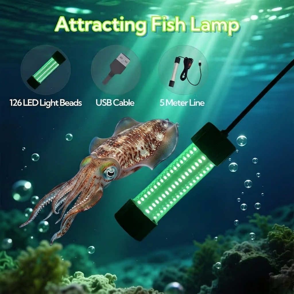 Green underwater LED light